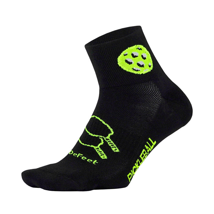 black athletic ankle pickleball sock