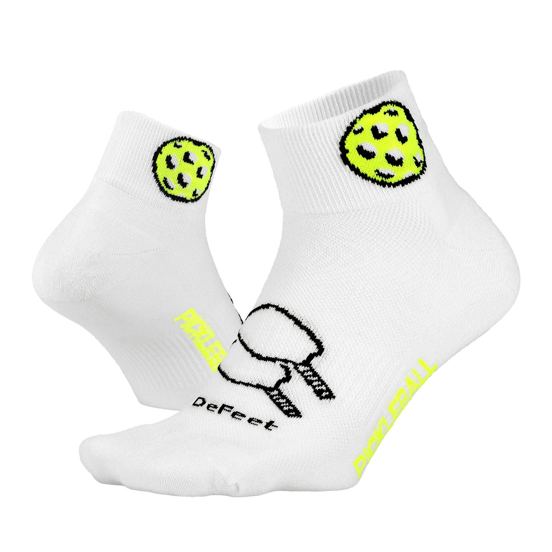 white Ankle Pickleball socks - DeFeet