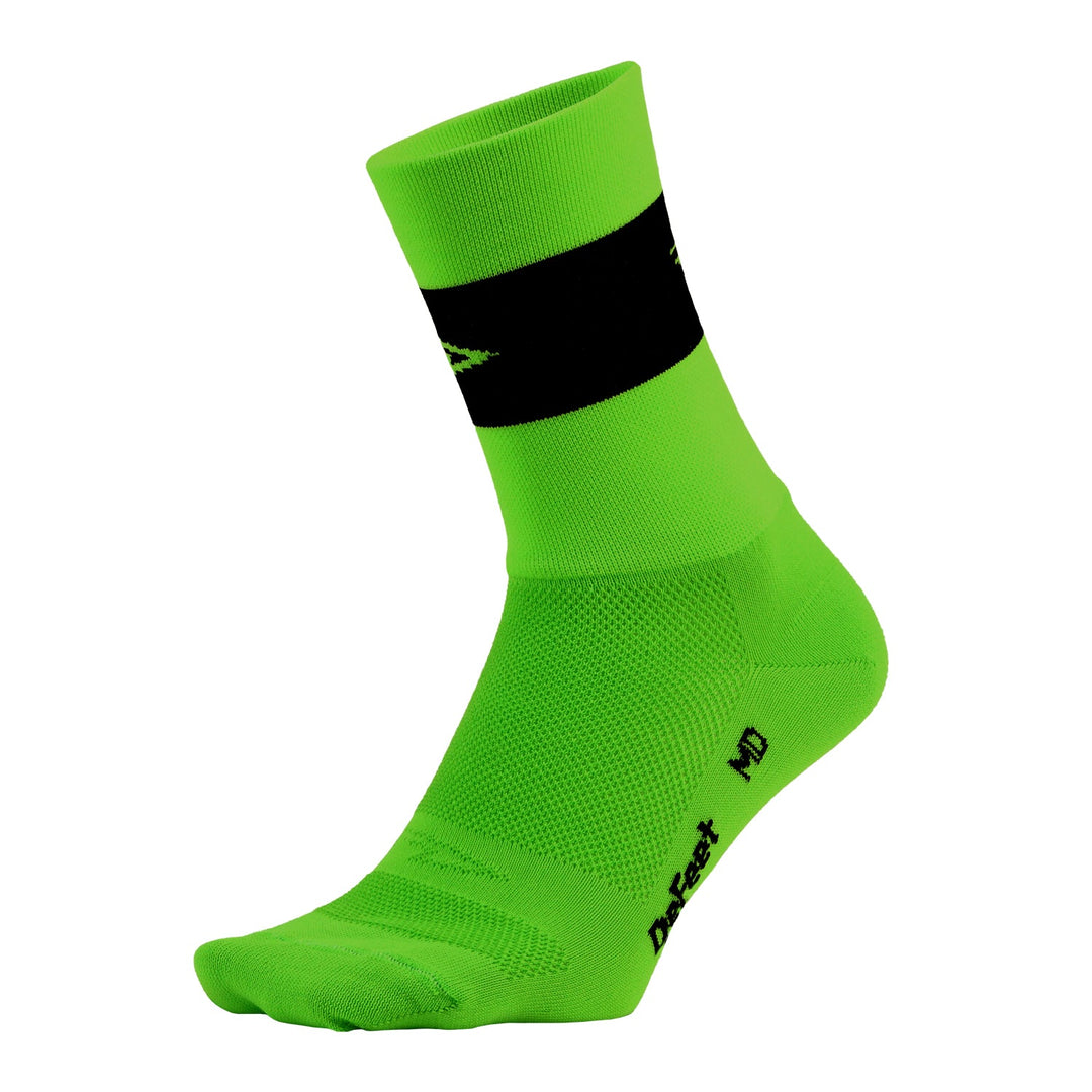 Aireator 5" Team DeFeet (Neon Green w/Black Stripe)