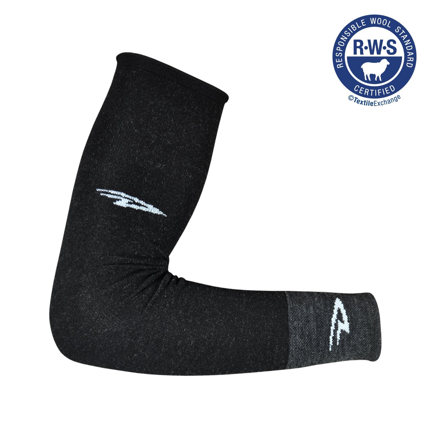 DeFeet Armskin D - Logo Charcoal Wool Armskin #athletic# #cycling# #run#