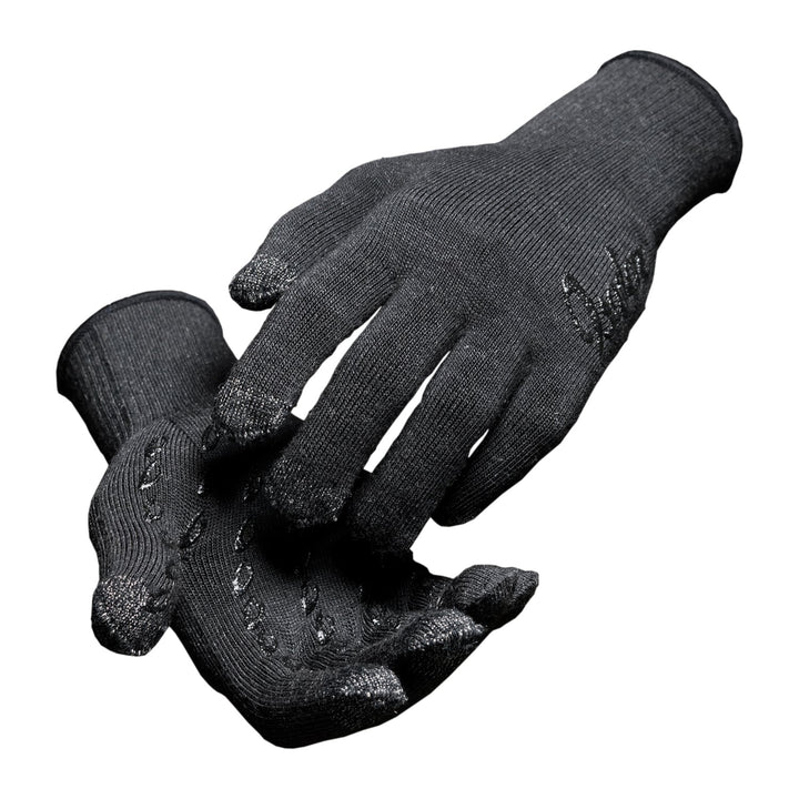 Duraglove ET "V Logo" Charcoal Wool w/Black Grippies