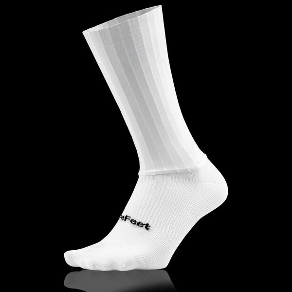 ウェア Defeet evojet Tall Solid White Aero Cycling Socks | Lightweight | EVO Jet