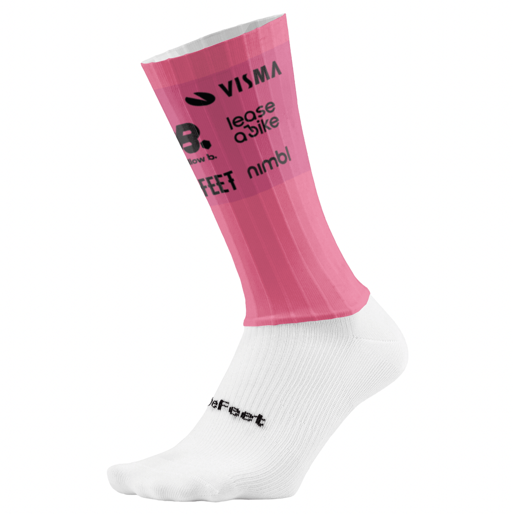 EVO Jet Aero Cycling Sock | Team Visma - Lease a Bike | DeFeet EVO Jet Aero Cycling Sock | Team Visma - Lease a Bike | DeFeet