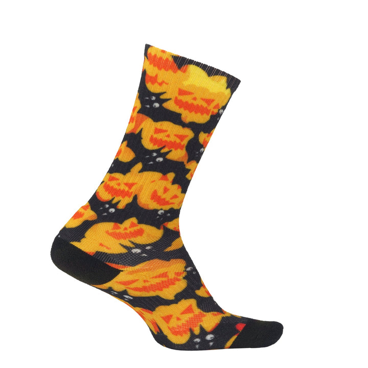 Sub360 DeFeet All Day Batshit Crazy Halloween Socks with Bats and Jack O'lanterns