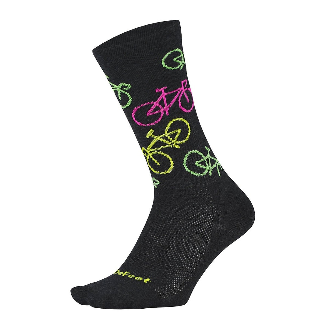 DeFeet Wooleator 6" Pixel Bike Socks #athletic# #cycling# #run#