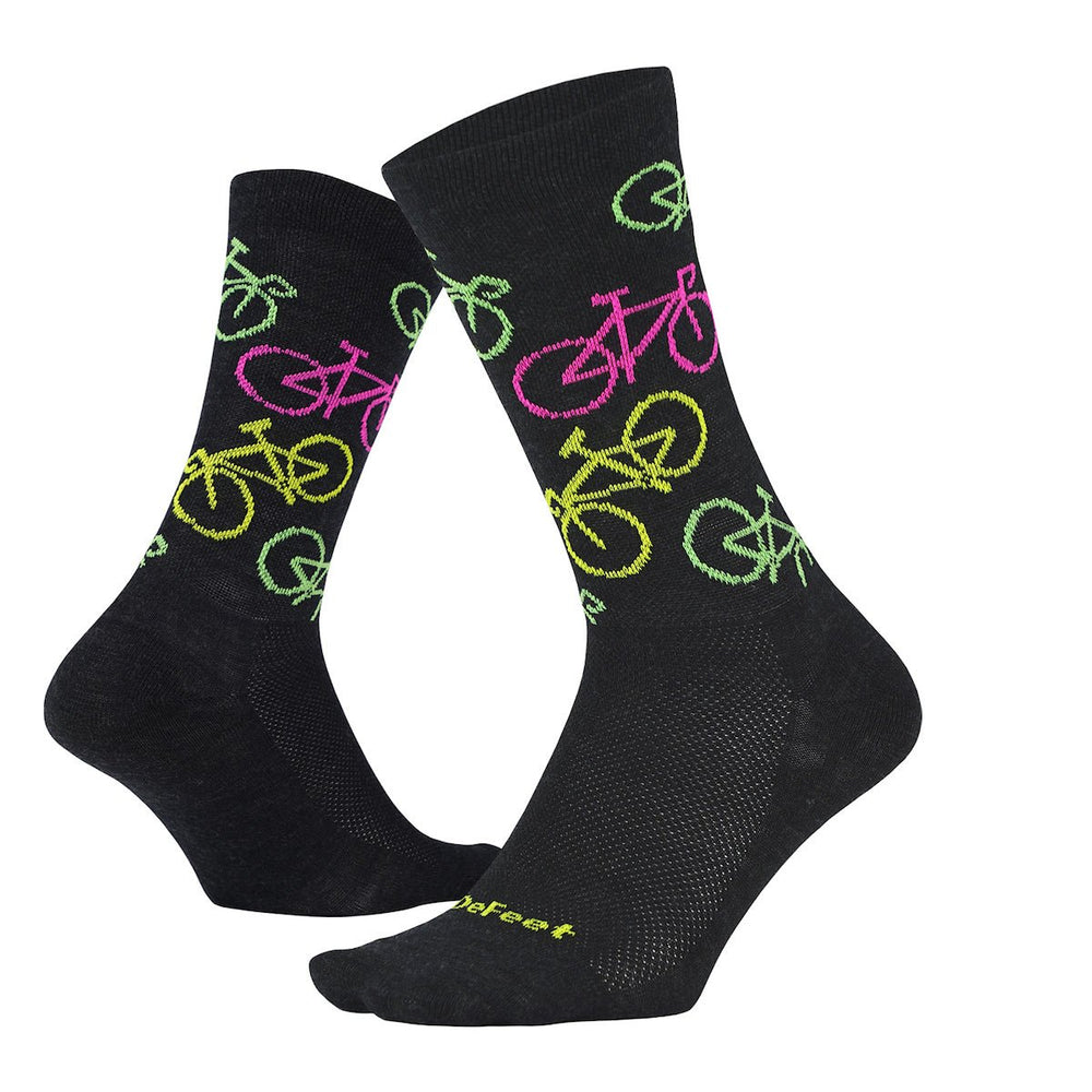 DeFeet Wooleator 6" Pixel Bike Socks #athletic# #cycling# #run#