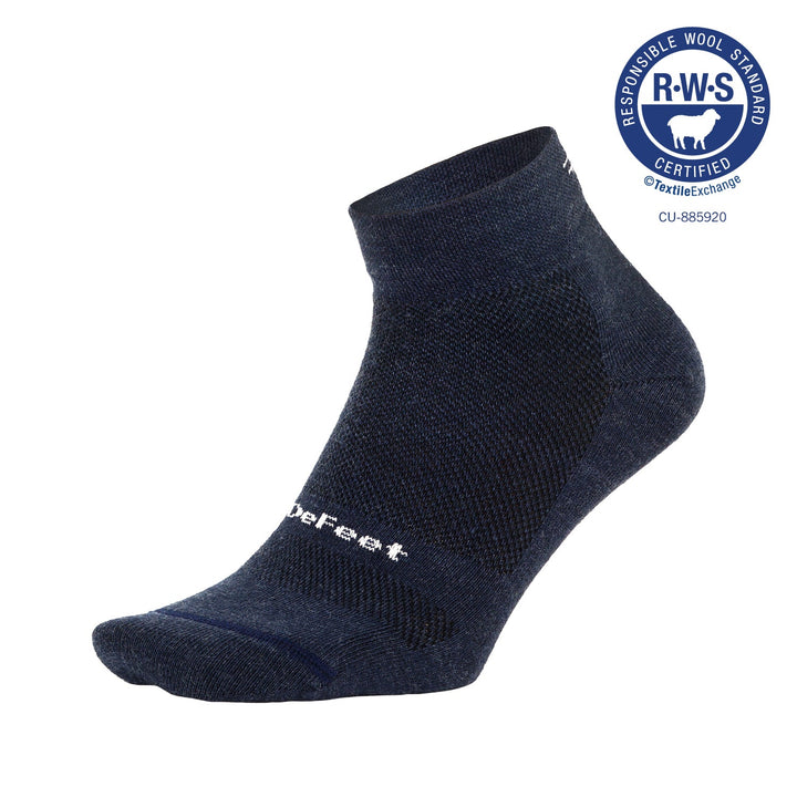 RWS-certified US Merino wool ankle sock in navy