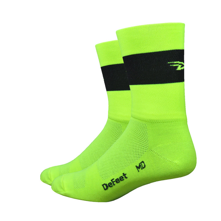 Aireator 5" Team DeFeet (Neon Yellow w/Black Stripe)