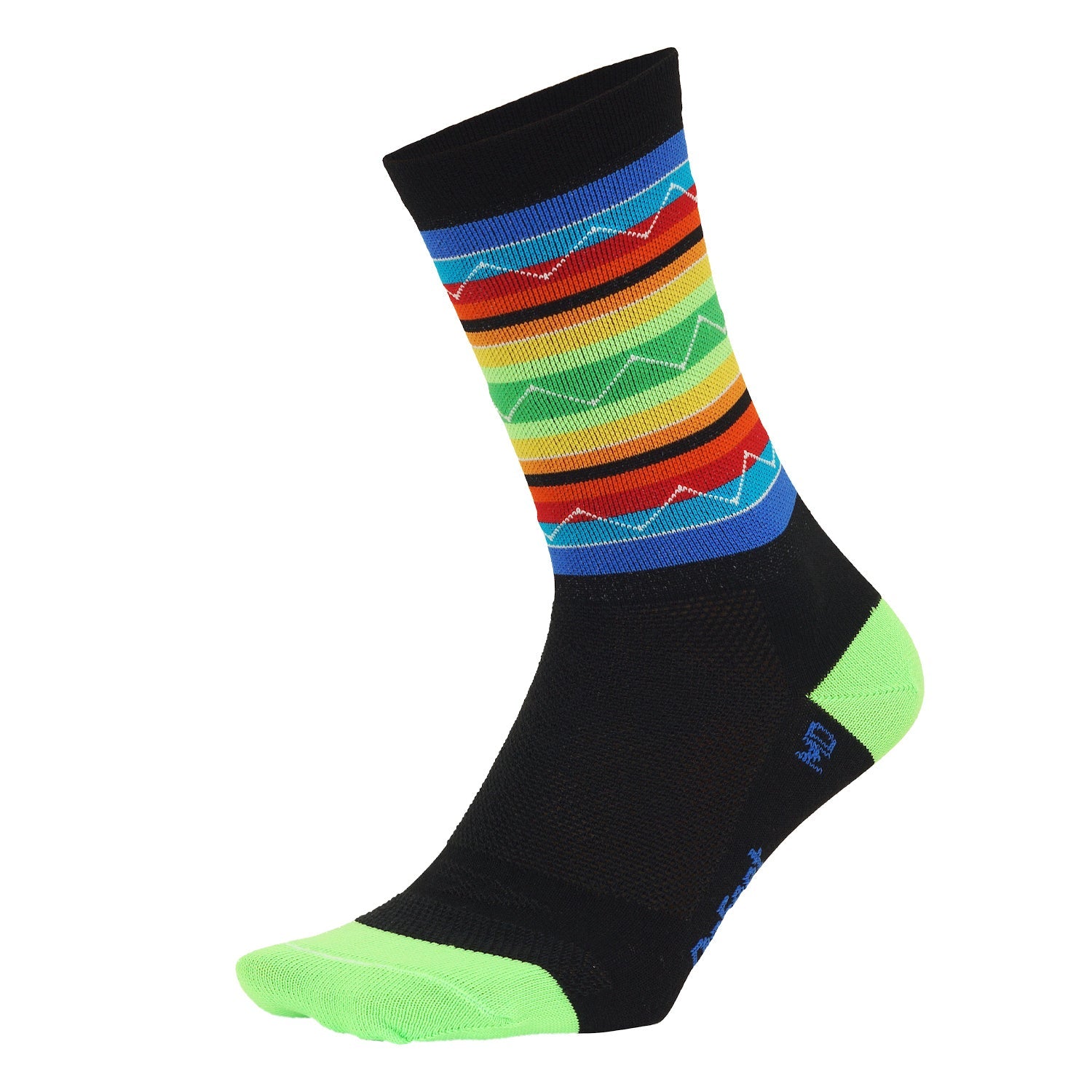 DeFeet Aireator Santa Fe Pattern Crew Cycling Socks