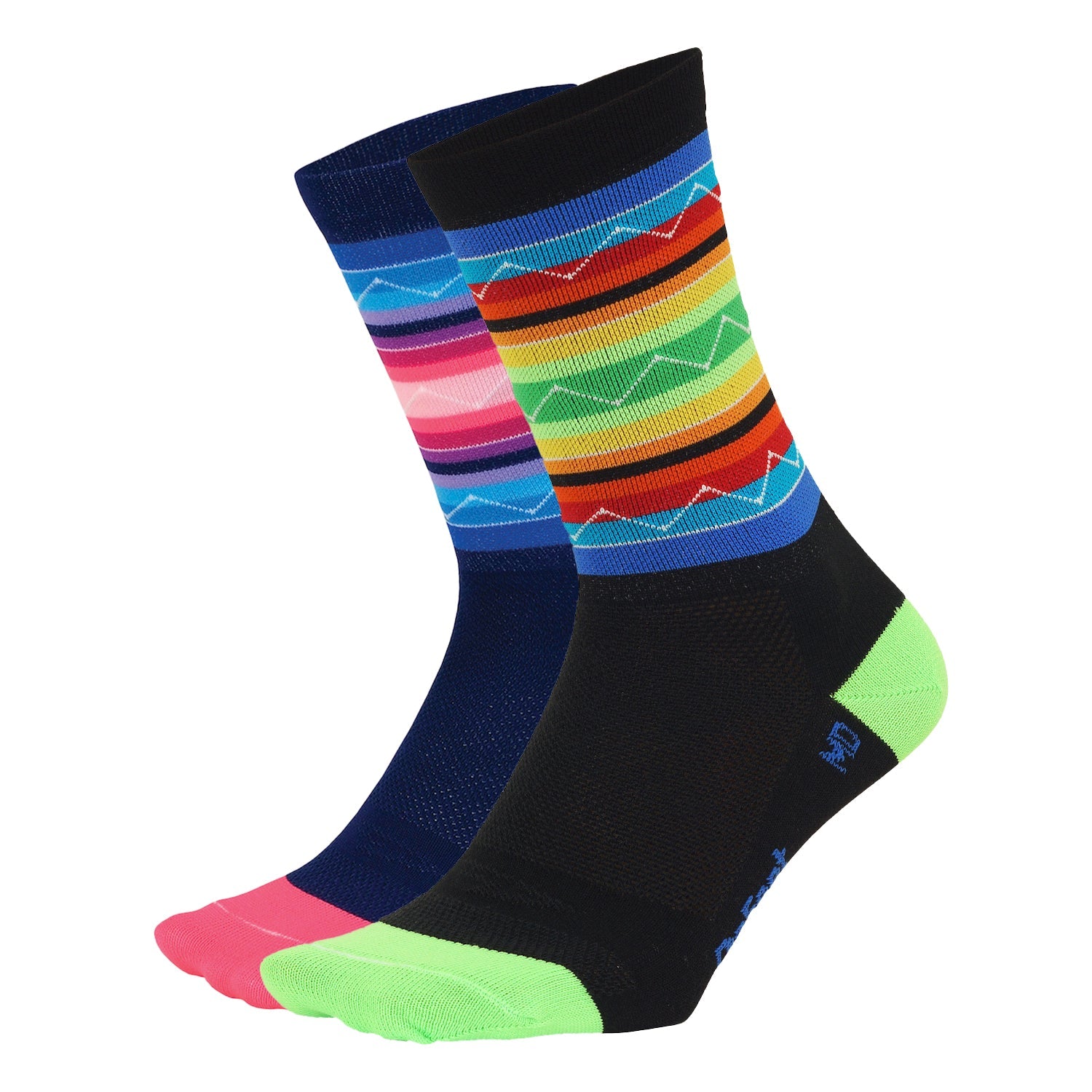 DeFeet Aireator Santa Fe Pattern Crew Cycling Socks