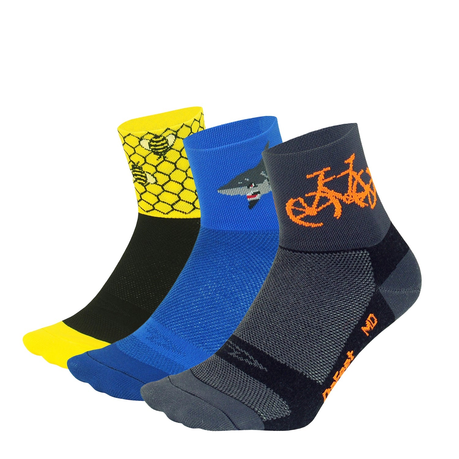 DeFeet Aireator Fun Bundle: 3 Pairs Socks #athletic# #cycling# #run#