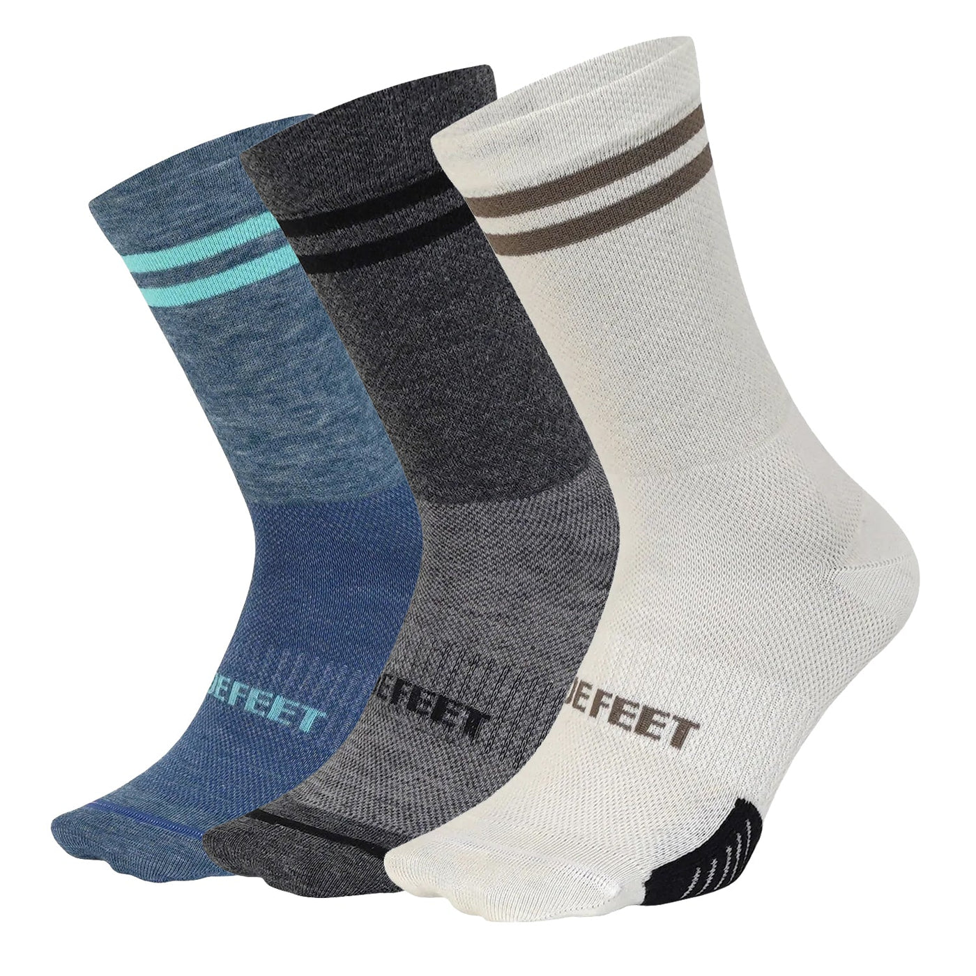 Cyclismo Wool Blend 6" - Double Stripe - DeFeet