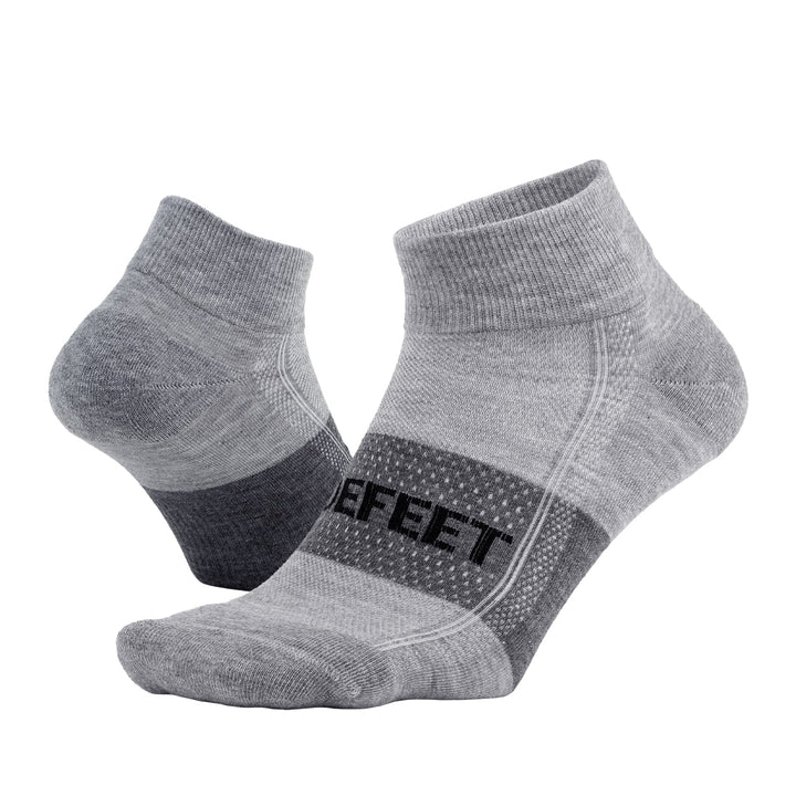 two grey Speede Pro padded ankle athletic socks