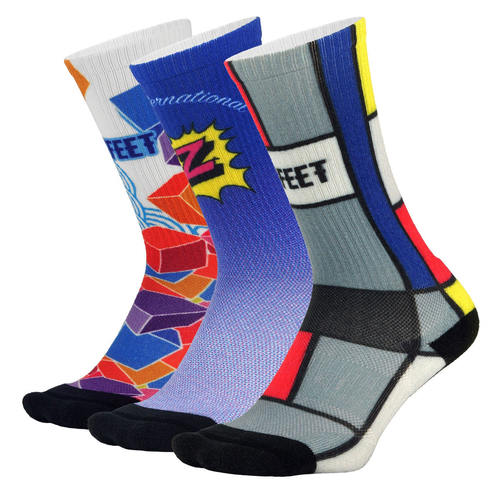 Vintage Jersey Design Cycling Socks | DeFeet All Day Relaxed Crew